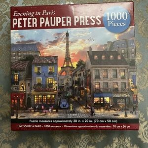 BRAND NEW AND SEALED Peter Pauper Press Evening in Paris 1000 piece puzzle
